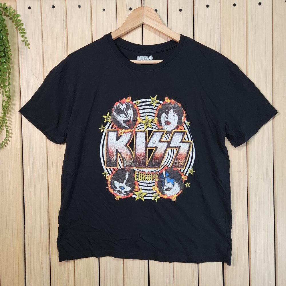 Kiss Graphic Tee Black Size M Rock Band
